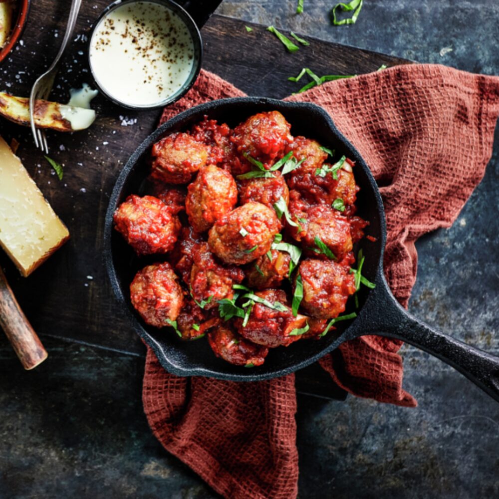 Italienske Kjøttboller I Tomatsaus
